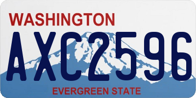 WA license plate AXC2596