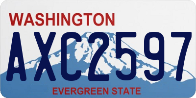 WA license plate AXC2597