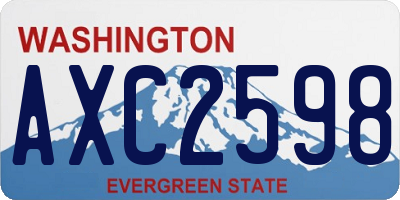 WA license plate AXC2598