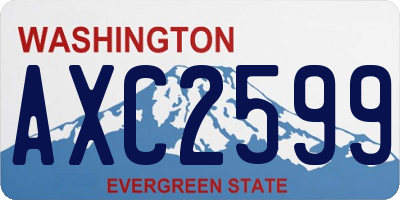 WA license plate AXC2599