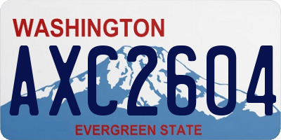 WA license plate AXC2604
