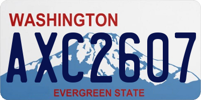 WA license plate AXC2607