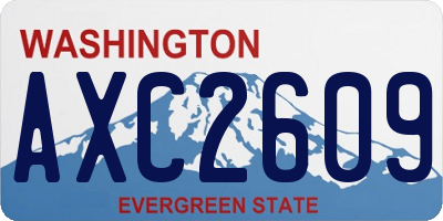 WA license plate AXC2609