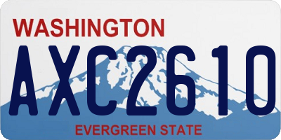 WA license plate AXC2610