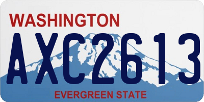 WA license plate AXC2613
