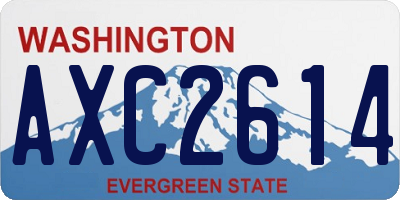 WA license plate AXC2614