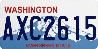 WA license plate AXC2615