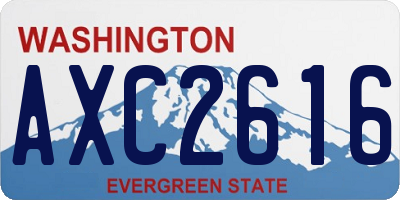 WA license plate AXC2616