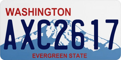 WA license plate AXC2617