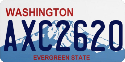 WA license plate AXC2620