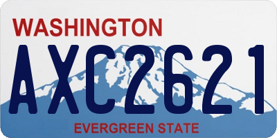 WA license plate AXC2621