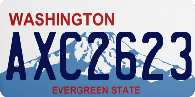WA license plate AXC2623