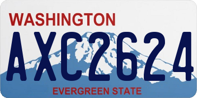 WA license plate AXC2624