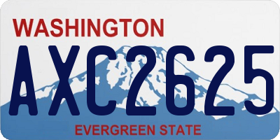 WA license plate AXC2625
