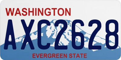 WA license plate AXC2628
