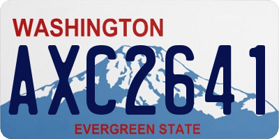 WA license plate AXC2641