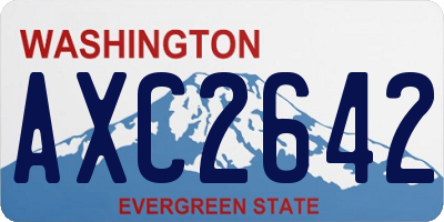 WA license plate AXC2642