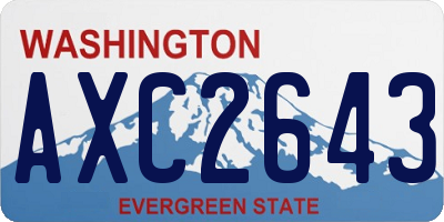 WA license plate AXC2643