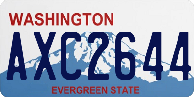 WA license plate AXC2644