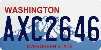 WA license plate AXC2646