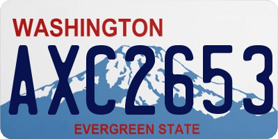 WA license plate AXC2653