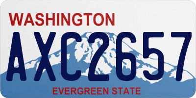 WA license plate AXC2657