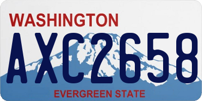 WA license plate AXC2658