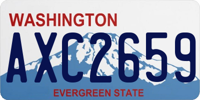 WA license plate AXC2659