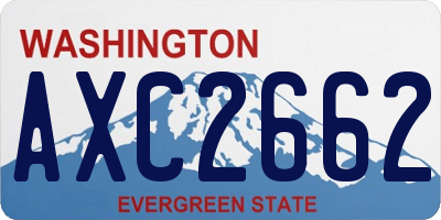 WA license plate AXC2662