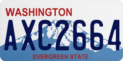 WA license plate AXC2664
