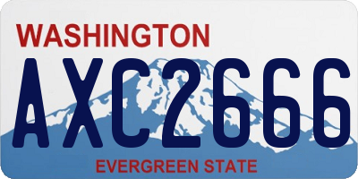 WA license plate AXC2666