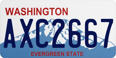 WA license plate AXC2667