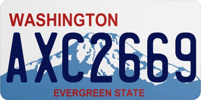 WA license plate AXC2669