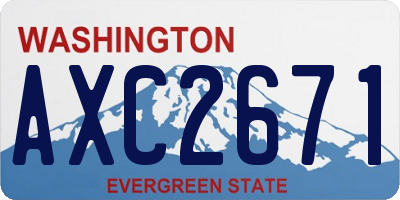 WA license plate AXC2671