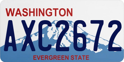 WA license plate AXC2672