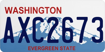 WA license plate AXC2673