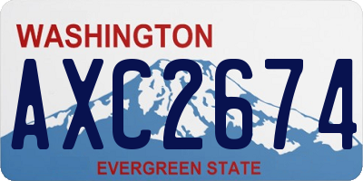 WA license plate AXC2674