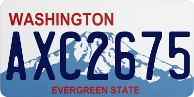 WA license plate AXC2675
