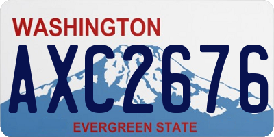 WA license plate AXC2676