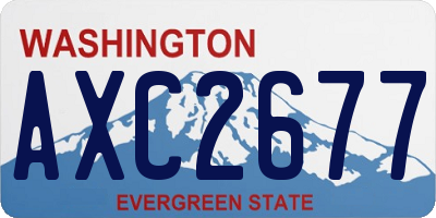 WA license plate AXC2677