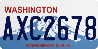 WA license plate AXC2678