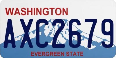 WA license plate AXC2679