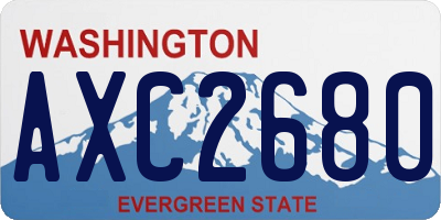 WA license plate AXC2680