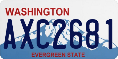WA license plate AXC2681