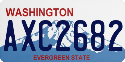 WA license plate AXC2682