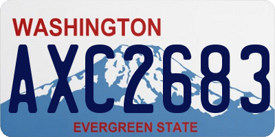WA license plate AXC2683