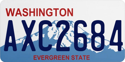 WA license plate AXC2684