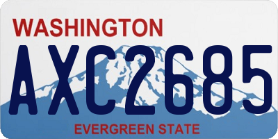 WA license plate AXC2685