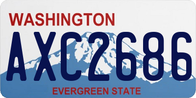WA license plate AXC2686