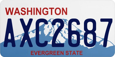WA license plate AXC2687